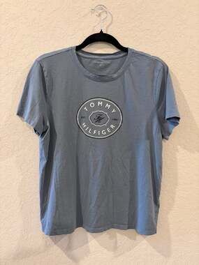 Tommy Hilfiger Blue Short Sleeve Circle Logo Graphic T-Shirt